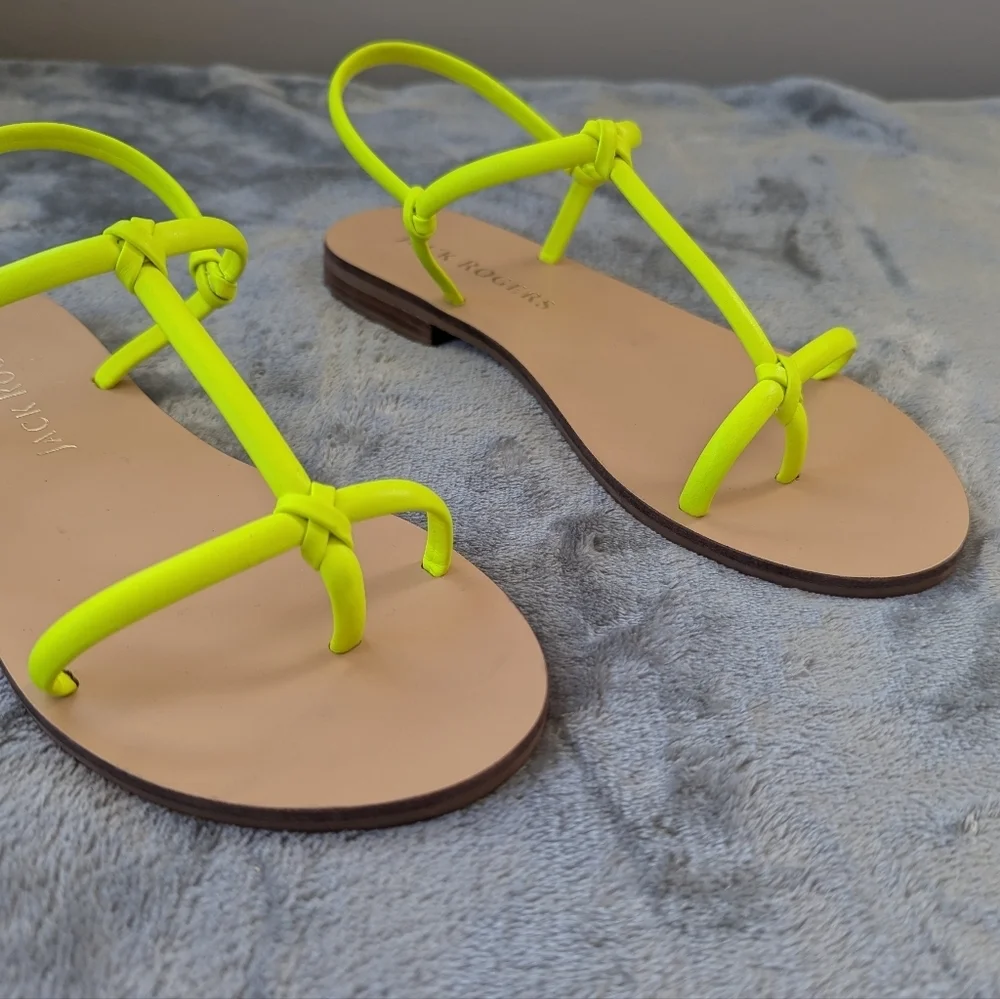 Jack Rogers Bea Neon Yellow‎ Strappy Sandals